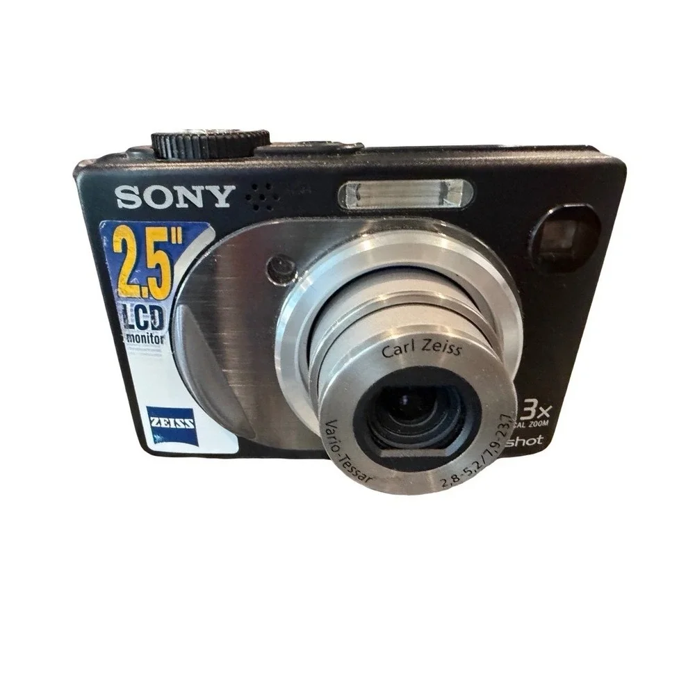Sony Cyber-shot DSC-W1 5.1MP Digital Camera Black Carl Zeiss 3x Optical Zoom